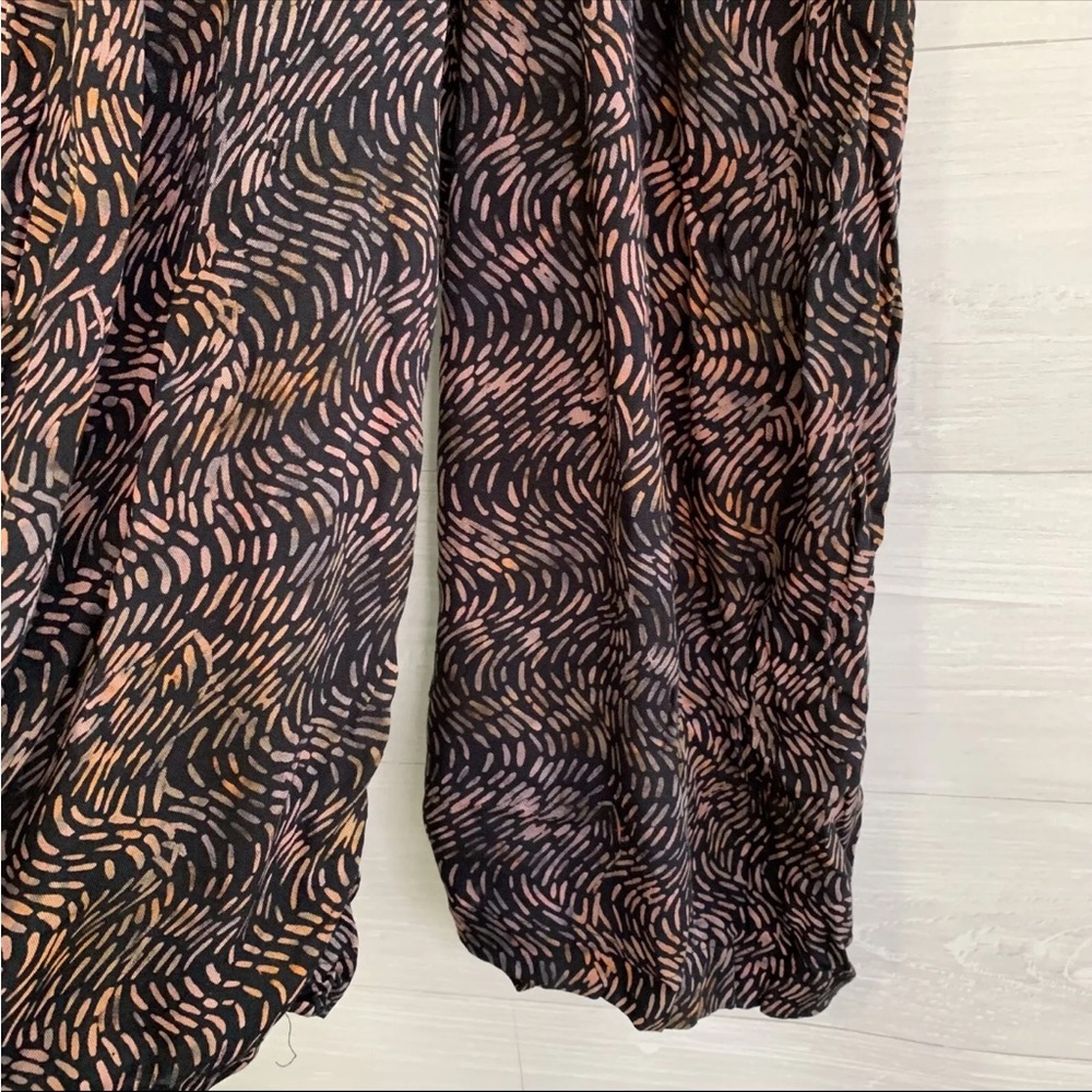 Cost Plus World Market Black and Gold V-Neck Jumpsuit - Picture 6 of 8